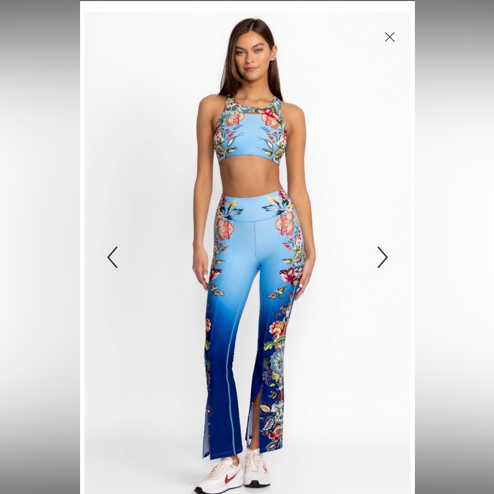 Johnny Was Bee Active High Waist Slit Leggings XL